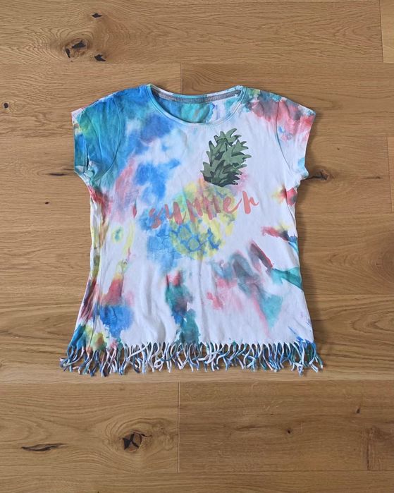 Pepperts bluzka z krotkim rekawem r. 134/140 tie dye
