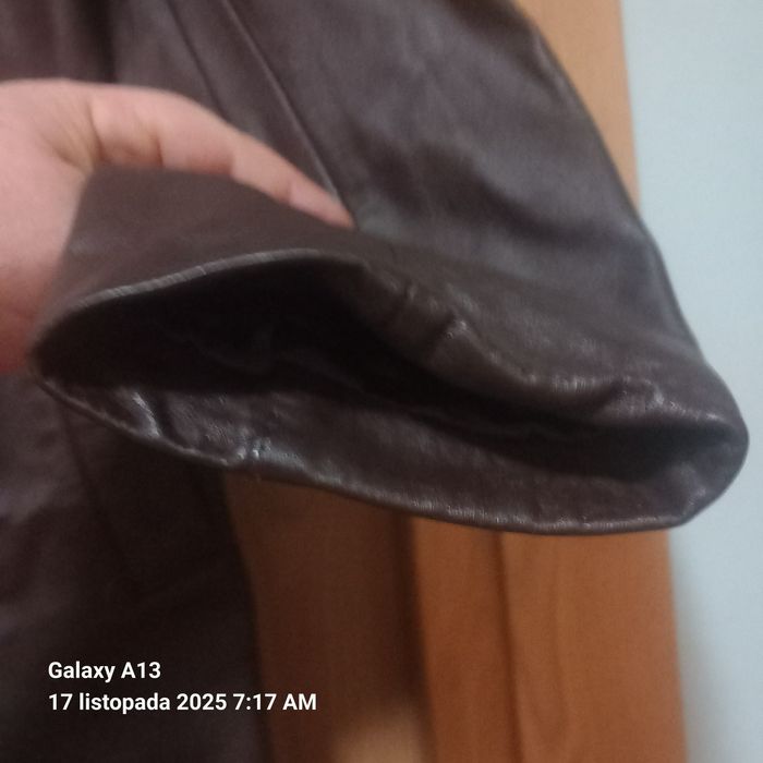 Płaszcz skóra naturalna lekko taliowany