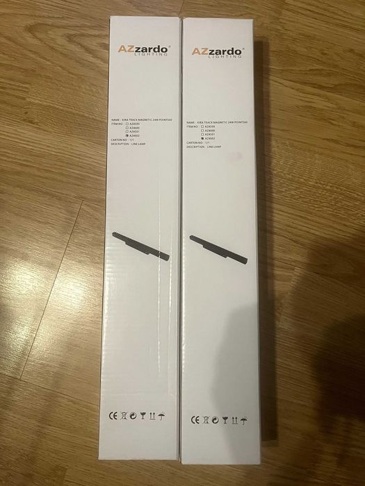 2 lampy Kira, szynoprzewód magnetyczny Azzardo, AZ4602, 24W 4000k