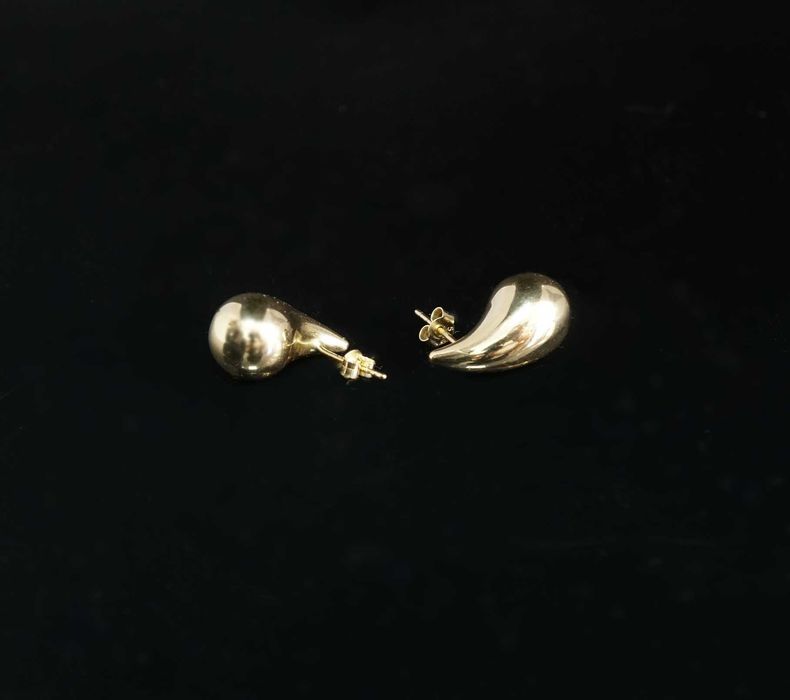 Złoto 585 - złote kolczyki łezki, Kropla Wody.