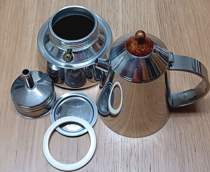 Cafeteira Vintage Guido Bergna (GB) - Aço Inox 18/10 - Design Italiano