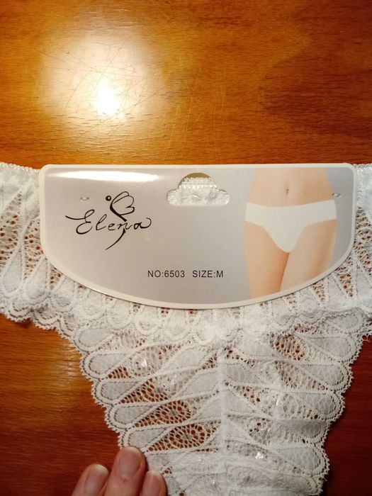 Cuequinhas slip em renda branca, M, Elena