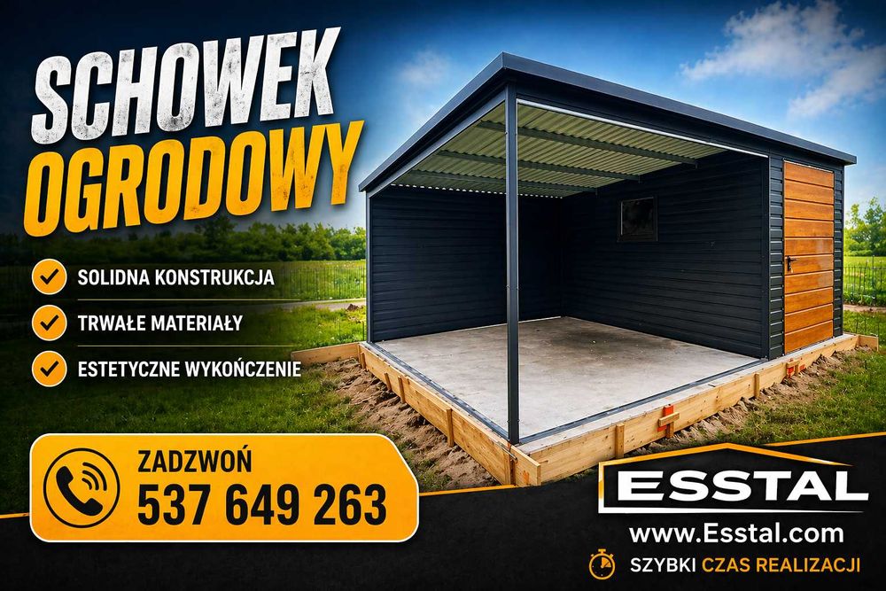 Garaż Blaszany , Witaka Ogrodowa , Schowek Ogrodowy  Magazyn - ESSTAL-