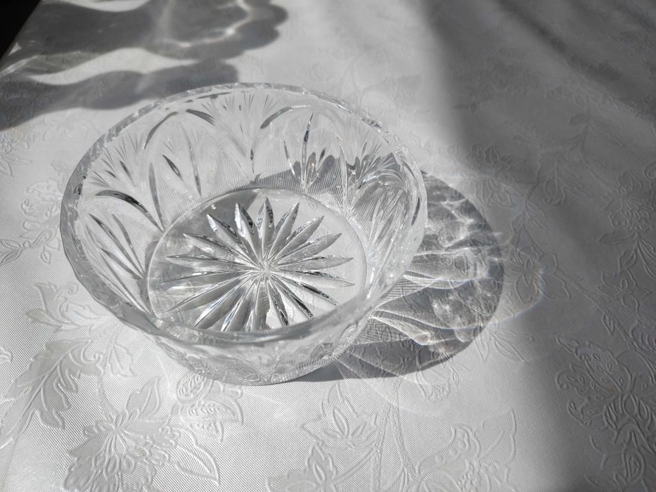 Salaterka Kryształ pięknie szlifowany śr. 13cm