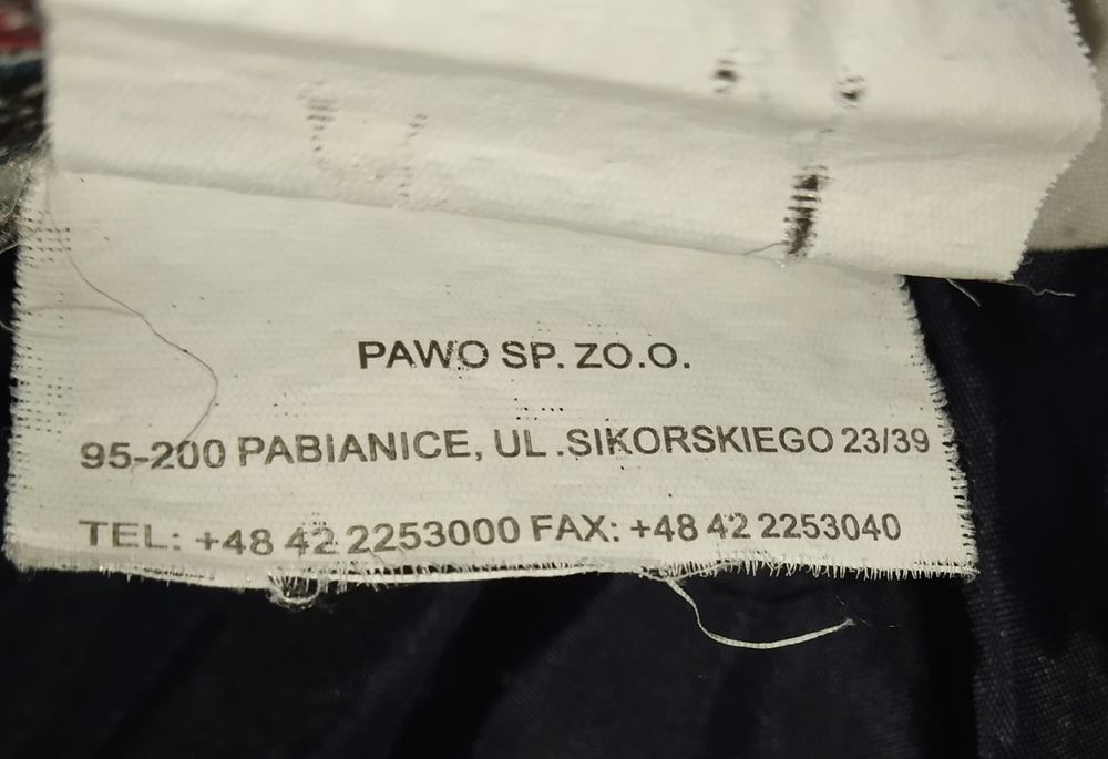 Spodnie garniturowe granatowe w kropki Pawo