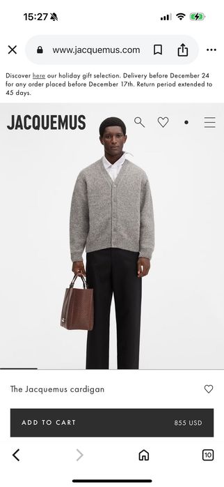 Jacquemus kardigan sweter unisex S M L różne rozmiary