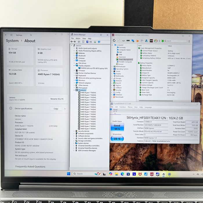 Lenovo Legion Slim 5 16ARP9 R7 7435HS 16GB/1TB SSD RTX 4070 ГАРАНТІЯ