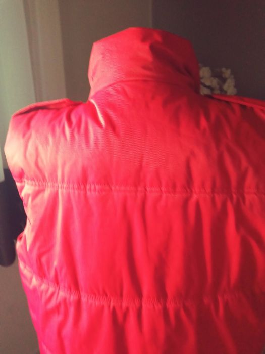 Kamizelka meska czerwona L pikowana zimowa