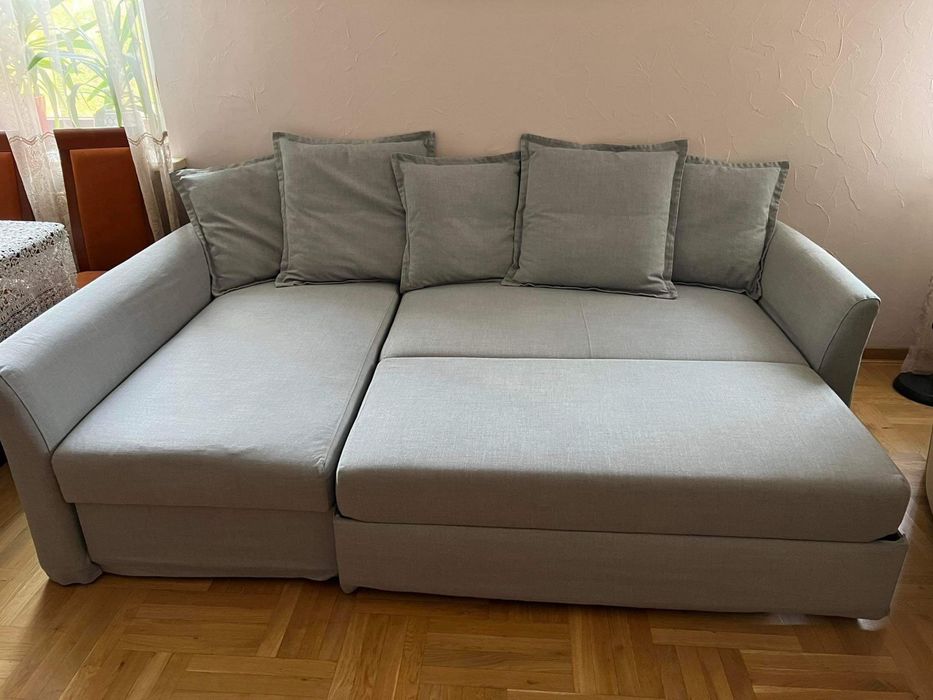 Narożnik HOLMSUND szary dwustronny transport