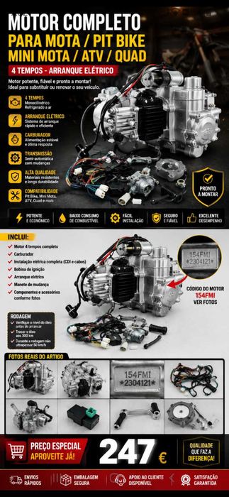 Motor 150cc. 247€. Oportunidade