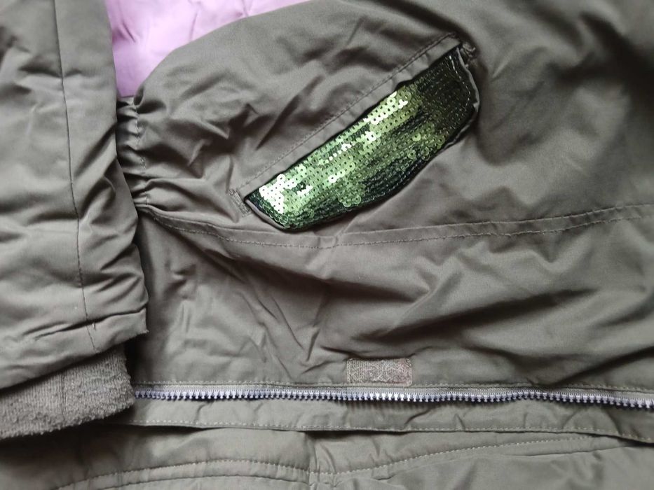 CIEPŁA PARKA na kożuszku r.146/152 Zimowa kurtka