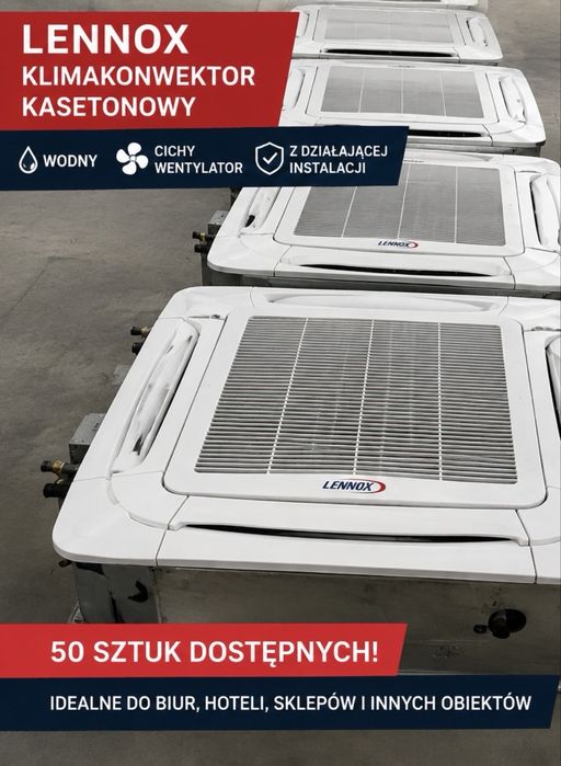 Klimakonwektor kasetonowy LENNOX | Wodny | Bardzo dobry stan | 50 szt.