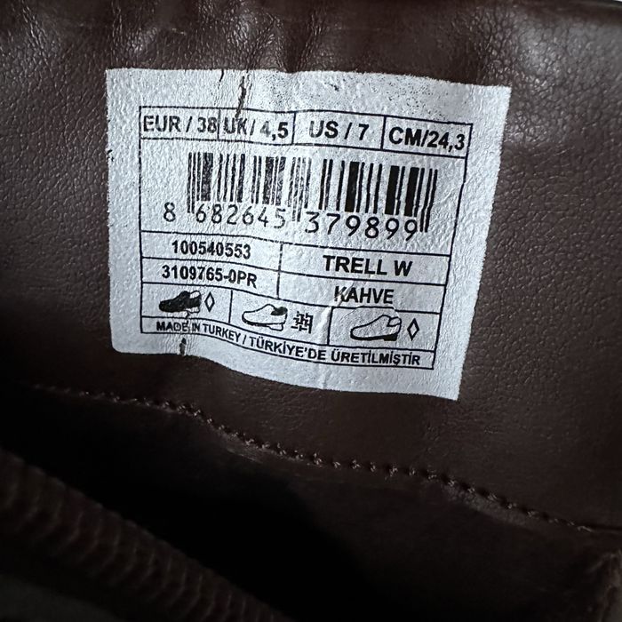 Brązowe zimowe buty botki na platformie 38 kinetix zima jesień