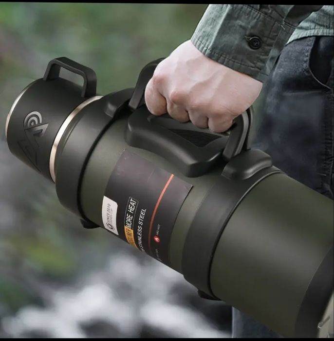 Термос 2 л, з складаною ручкою та ремінцем через плече