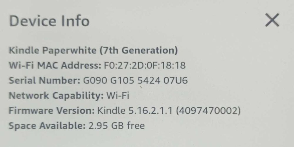 Kindle Paperwhite 3 Edycja 7 th Generacja 4GB -07U6-