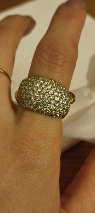 Anel em prata com zircónias