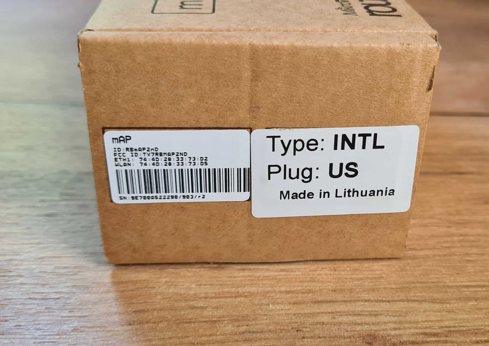 MikroTik mAP 2nD Wi-Fi 2.4GHz роутер RBmAP2nD, PoE in/out, новий BOX