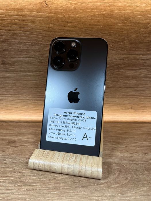 iPhone 13 Pro 256 Graphite !! АКБ: 90% !! №: 6540 !! СТАН ГАРНИЙ !!! З США !! Айфон купити оригінал !!