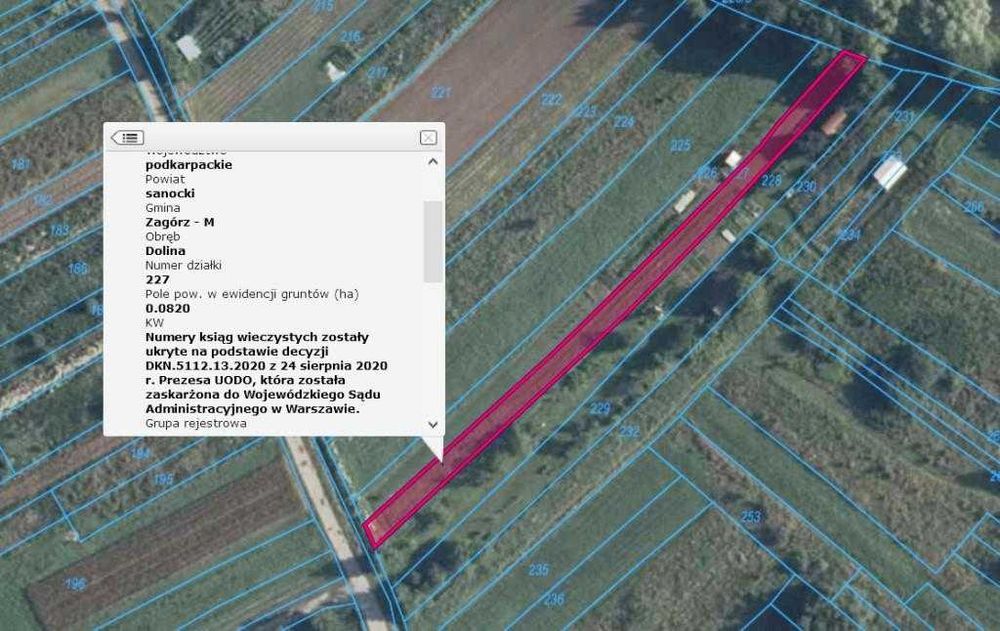 2 słoneczne działki Zagórz-Dolina, nad Sanem, przy Velo San – Brama Bieszczad