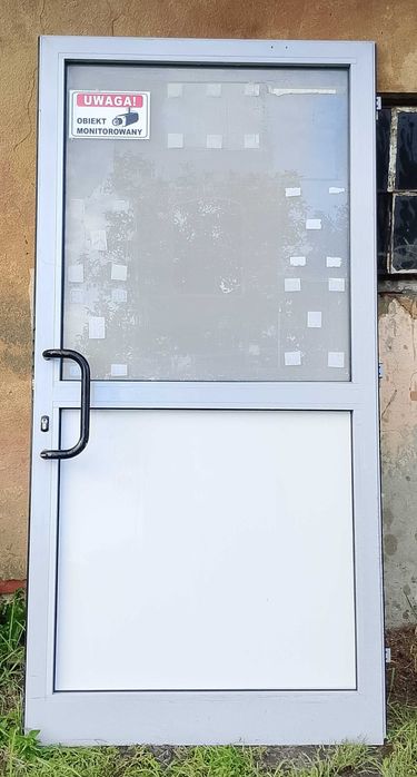 Drzwi zewnętrzne sklepowe gabinetowe 163/218 wejściowe aluminiowe witryna