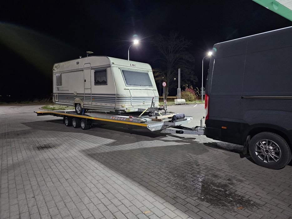 Transport SZEROKOŚĆ 2,5m  przyczep kempingowych i kamperów