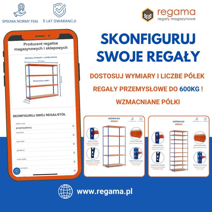 Regaly na szpule kable opony profile regal sklepowy magazynowy katowni