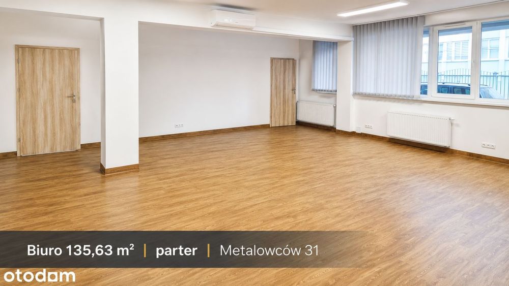 Biuro 135,63 m² | Metalowców | parter, klimatyzacja, parking