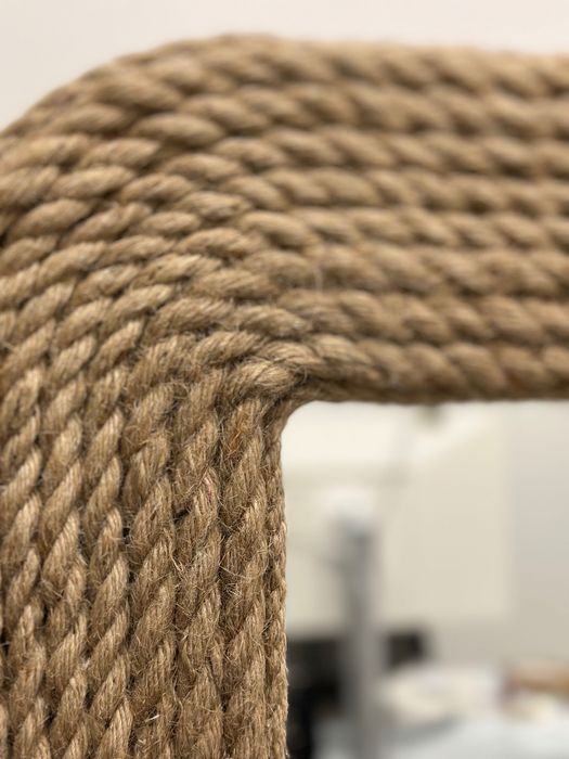 Espelho de Corpo Inteiro com Moldura de Corda