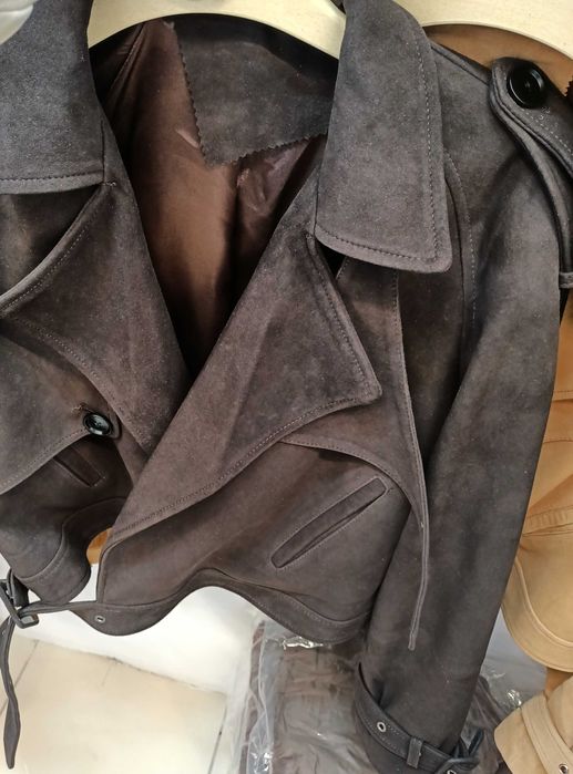 Kurtka stylowa skórzana zamsz ramoneska miu top