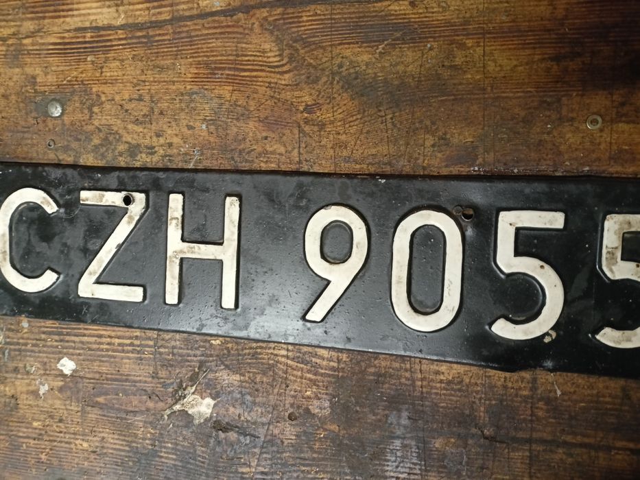 Stara tablica rejestracyjna PRL kolekcja