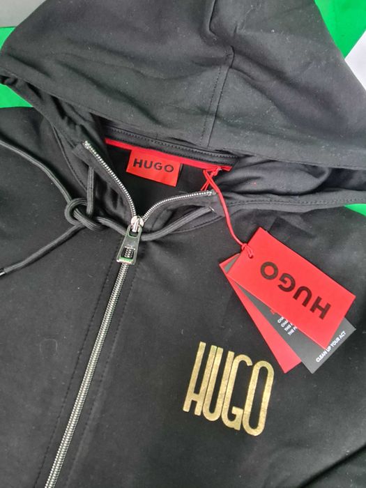 Dres komplet Hugo Boss czarny nowość logowany premium bawelna