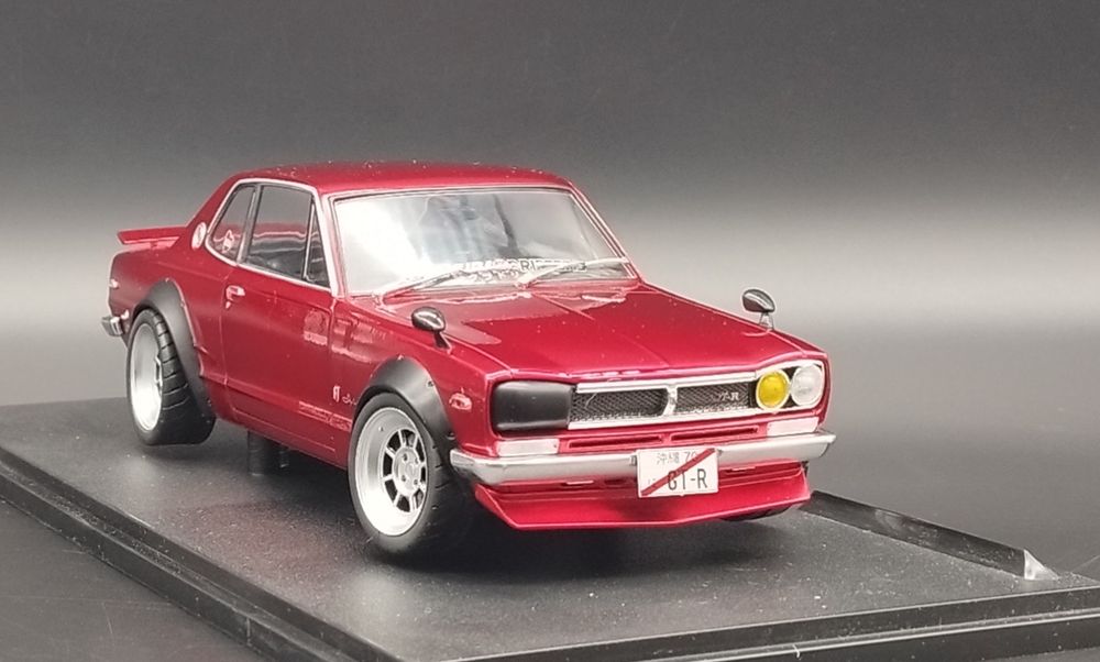1:18 Solido 1970 Nissan Skyline (C10) Hakosuka Works z 1970 Red Met
