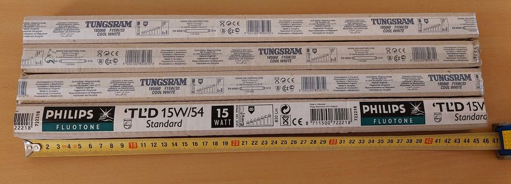 Świetlówki F15T8 cold white - 4 szt., KRK