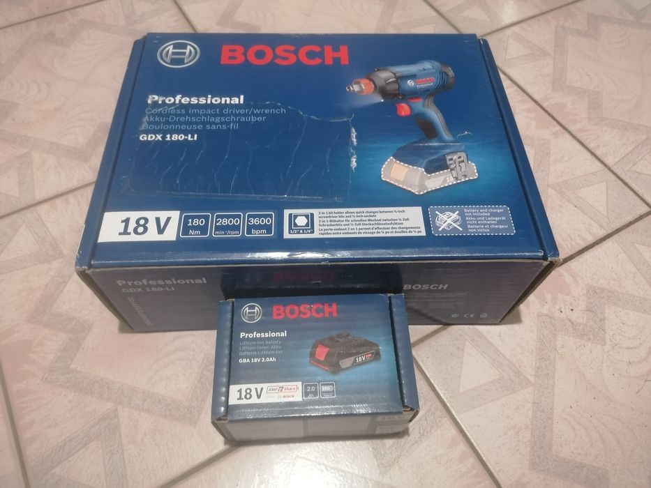 klucz udarowy zakrętarka  Bosch Professional plus bateria 2ah