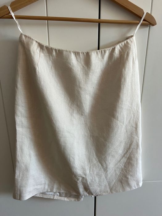 Prada linen skirt