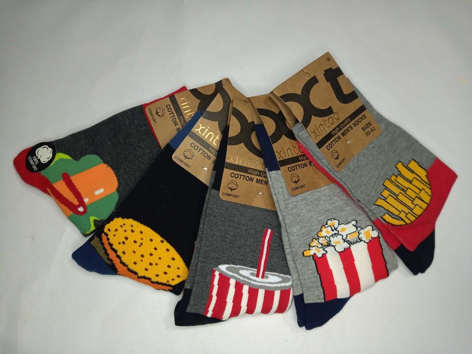 5 par Kolorowe skarpetki bawełniane rozmiar 39-42