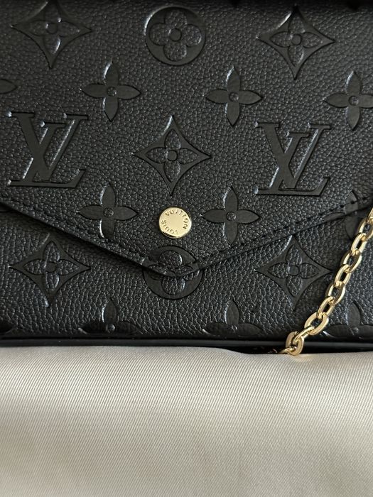 Сумка клатч шкіряна в стилі Louis Vuitton Pochette Felicie, луі вітон