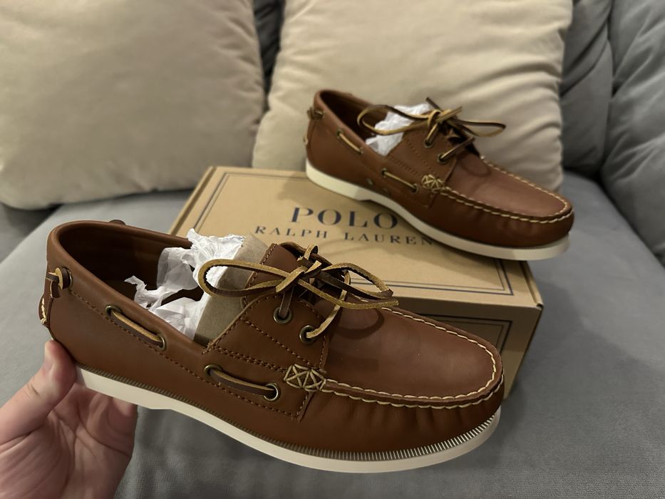 NEW Кожаные Мокасины Polo Ralph Lauren 41 (Нат. Кожа) (Ритейл 9499грн)