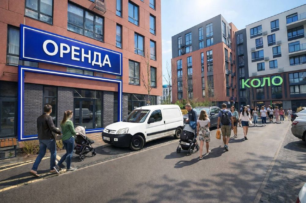 Здається в оренду приміщення у Файна Таун,фасад,Нивки,Салютна,2