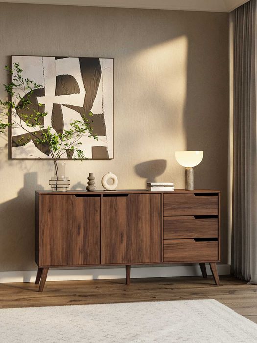 Komoda NORDELO 2D3S – 160 CM – WARMIA WALNUT – Wysyłka 24H – WYPRZEDAŻ