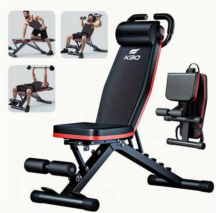 Wielofunkcyjna ławeczka do ćwiczeń w domu, regulowana i składana