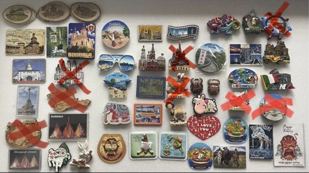 Магниты на холодильник поштучно