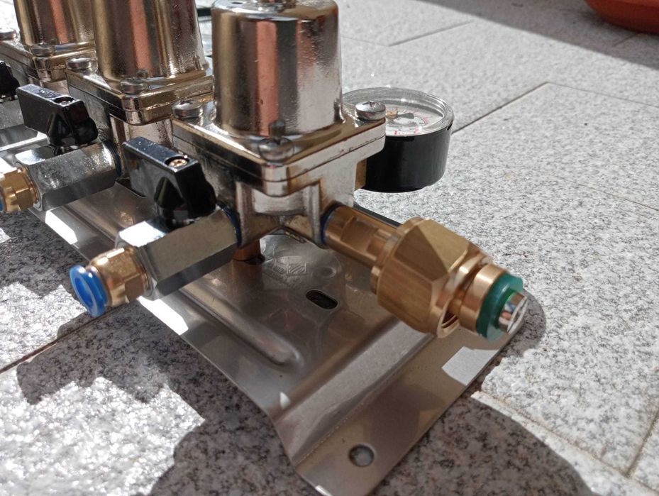 Manómetro triplo para maquinas de cerveja