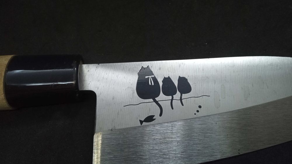 Nóż japoński typ funayuki stal nierdzewna