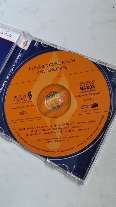 Klezmer Concertos and Encores (2003 MFF/Naxos) CD