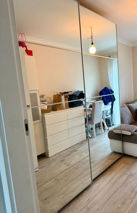 Szafa ikea PAX, 200x235, lustra, szuflady, półki, bardzo pojemna