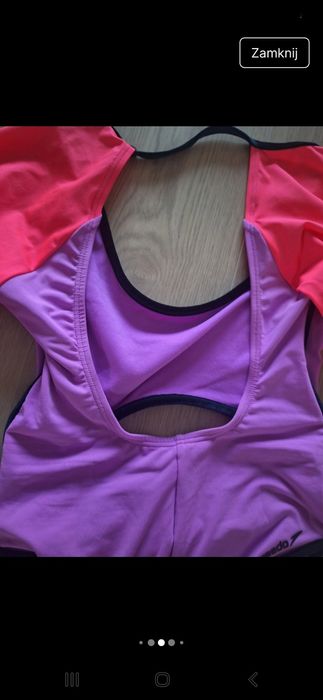 Stroj bikini na basen. Speedo neon kolory roz lycra plywanie neonowe