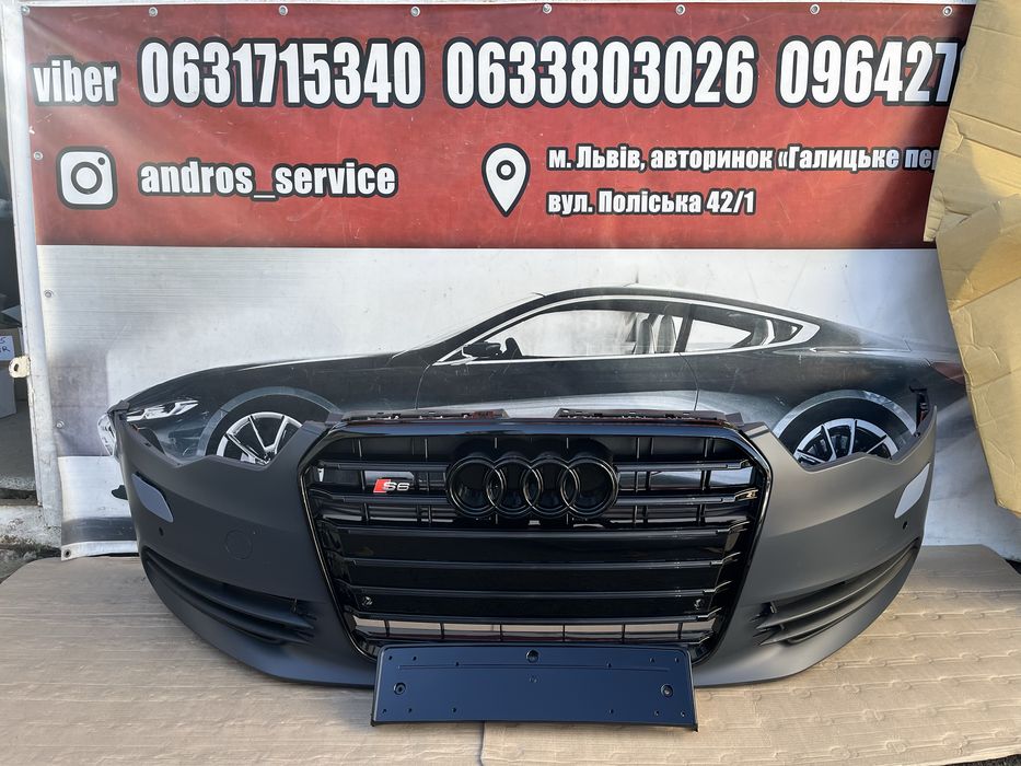 Бампер audi a6 c7 2012-2014 дорест бампер взборі ауді а6 с7 дорест