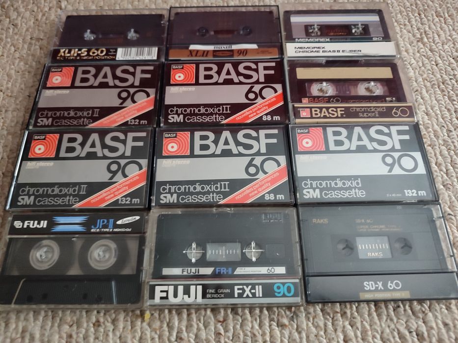 Kasety magnetofonowe Basf Maxell Fuji Memorex