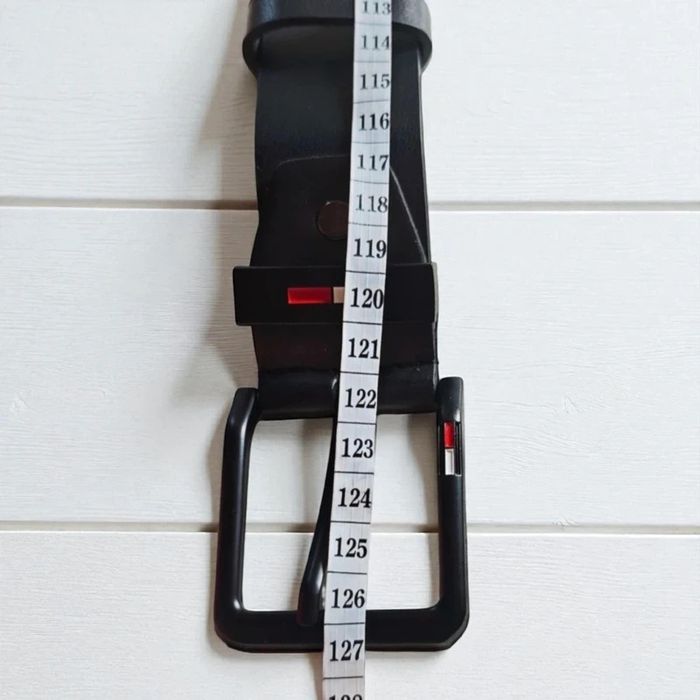 Nowy elegancki pasek męski ze sztucznej skóry czarny 120 cm